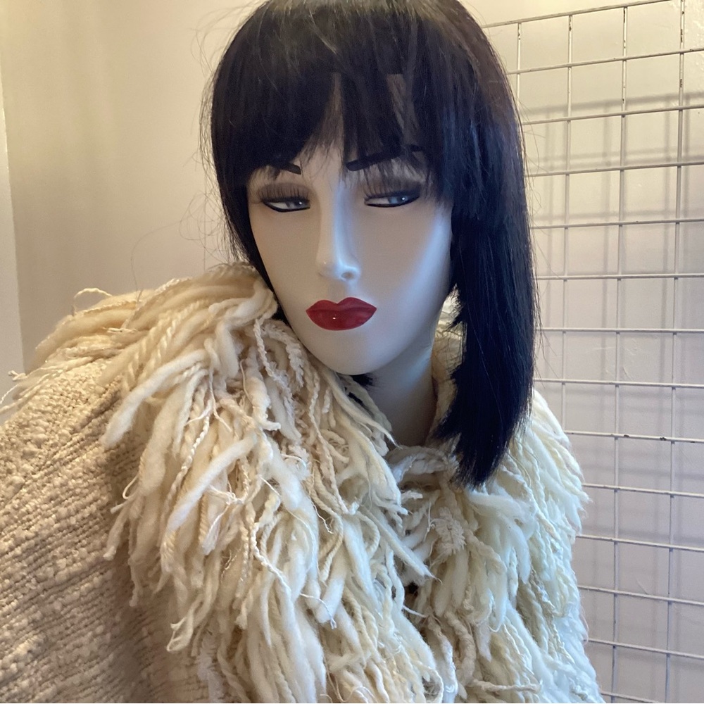 Winter Wool Handwoven Vest Ivory